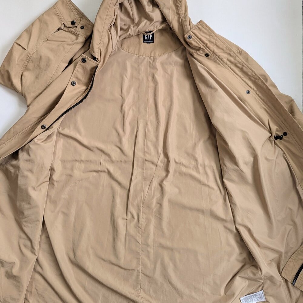 Gap Women's Long Parka Size 2X Beige Oversize Style Coat Jacket - Picture 6 of 15